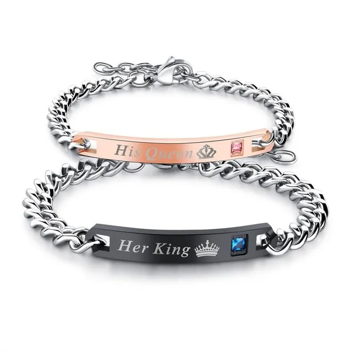 Earrings Yellow Chimes Bracelet for Women His Queen Her King Bracelet Titanium Stainless Steel Couple Bracelet for Girls and Boys Yellow Chimes