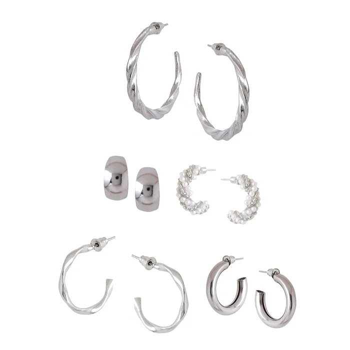 Earrings Yellow Chimes Hoop Earrings for Women Fashion Silver Hoops Earrings Rhodium Plated Combo of 5 Pairs Hoops Bali Earrings for Girls Birthday Gift for Girls Women Anniversary Gift for Wife Yellow Chimes Earrings Yellow Chimes Hoop Earrings for Women Fashion Silver Hoops Earrings Rhodium Plated Combo of 5 Pairs Hoops Bali Earrings for Girls Birthday Gift for Girls Women Anniversary Gift for Wife Yellow Chimes