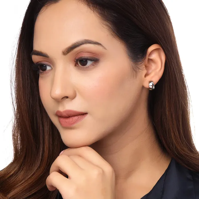 Earrings Yellow Chimes Hoop Earrings for Women Fashion Silver Hoops Earrings Rhodium Plated Combo of 5 Pairs Hoops Bali Earrings for Girls Birthday Gift for Girls Women Anniversary Gift for Wife Yellow Chimes