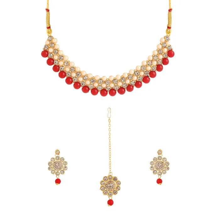 Earrings Yellow Chimes Jewellery Set for Women Traditional Red Kundan Beads Choker Necklace Set Eternal Classics Ethnic Gold Plated Choker Set for Girls Birthday Anniversary Gift for Women Wife Yellow Chimes Earrings Yellow Chimes Jewellery Set for Women Traditional Red Kundan Beads Choker Necklace Set Eternal Classics Ethnic Gold Plated Choker Set for Girls Birthday Anniversary Gift for Women Wife Yellow Chimes