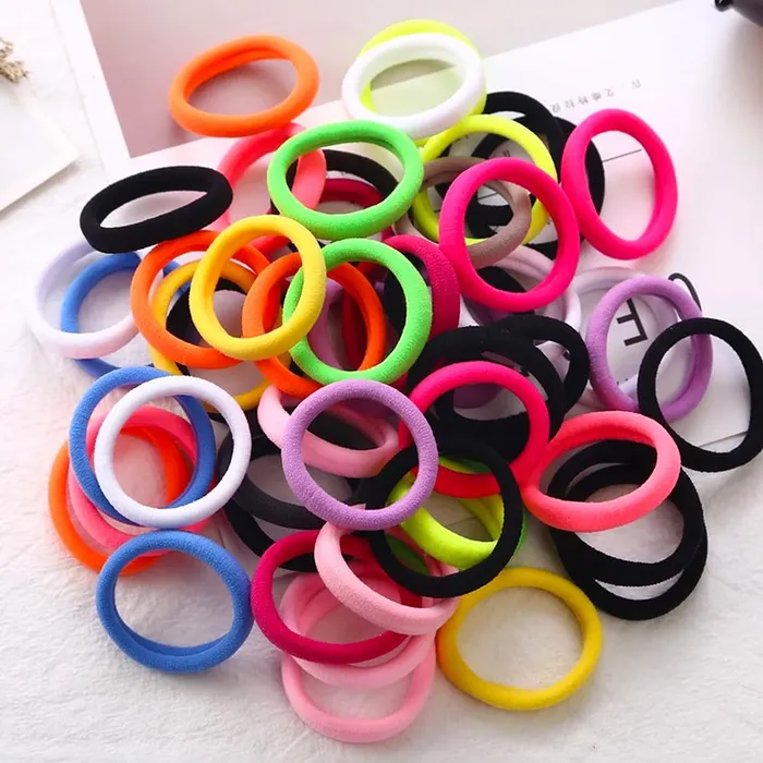 Earrings Yellow Chimes Melbees 100 Pcs Rubber Bands for Girls Colorful Durable Soft Stretchy 35 CM Multicolor