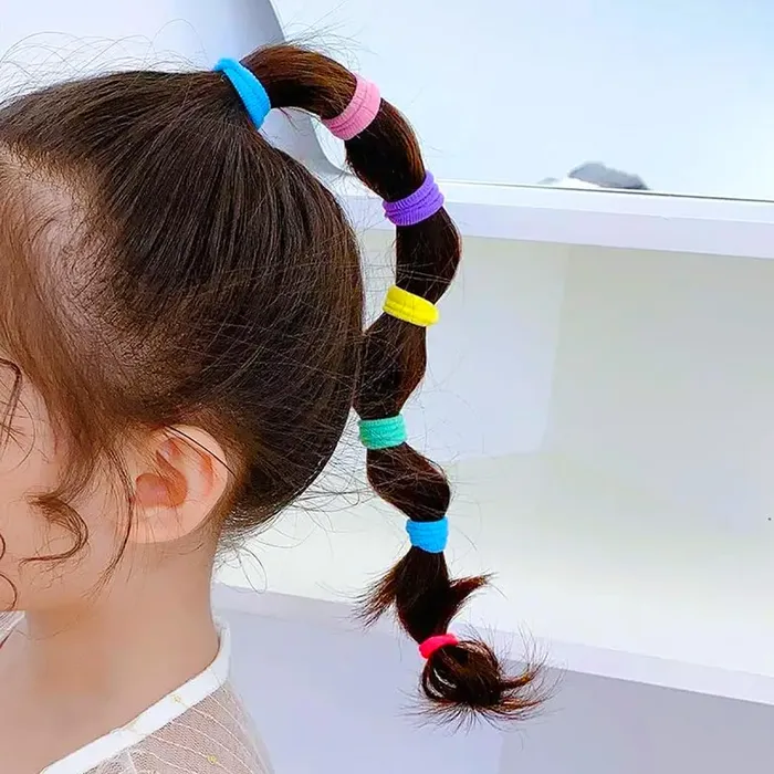 Earrings Yellow Chimes Melbees 100 Pcs Rubber Bands for Girls Colorful Durable Soft Stretchy 35 CM Multicolor