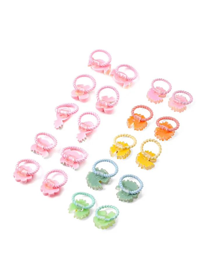 Earrings Yellow Chimes Melbees by Yellow Chimes Rubber Bands for Girls Kids Hair Accessories for Girls Hair Tie 20 Pcs Cute Characters Rubberbands for Kids Ponytail Holder For Baby Girls Toddlers