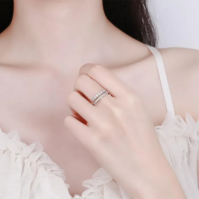Earrings Yellow Chimes Rings for Women and Girls Fashion Silver Band Ring Silver Toned Crystal Adjustable Finger Ring for Women Birthday Gift For Girls Women Anniversary Gift for Wife Yellow Chimes
