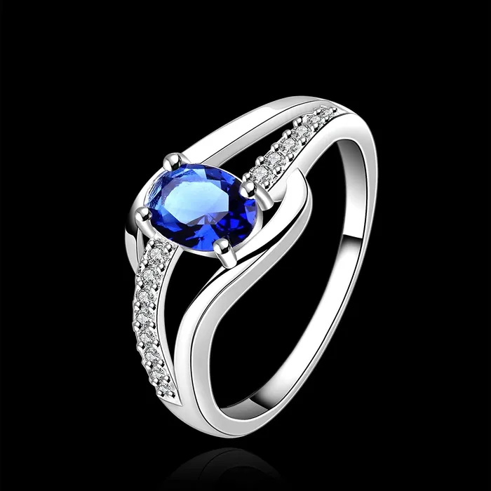 Earrings Yellow Chimes Rings for Women Blue Rich Royal Austrian Crystal Sterling Silver Plated Ring for Women and Girls Size US 8 Yellow Chimes