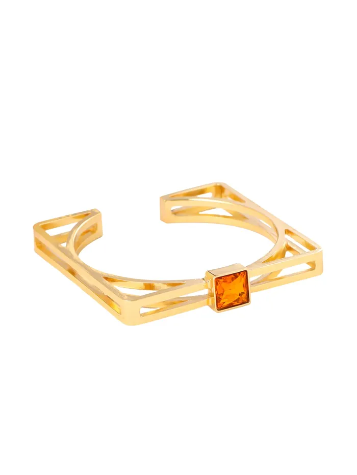 Earrings Yellow Chimes Yellow Chimes Cuff Bracelet Golden Fashion Cuff with Cubic Zirconia 26 in Gold Earrings Yellow Chimes Yellow Chimes Cuff Bracelet Golden Fashion Cuff with Cubic Zirconia 26 in Gold