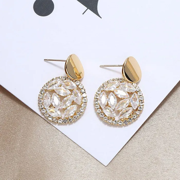 Earrings Yellow Chimes Yellow Chimes Earrings for Women and Girls Crystal Drop EarringsGold Plated Drop Earrings Birthday Gift for girls and women Anniversary Gift for Wife
