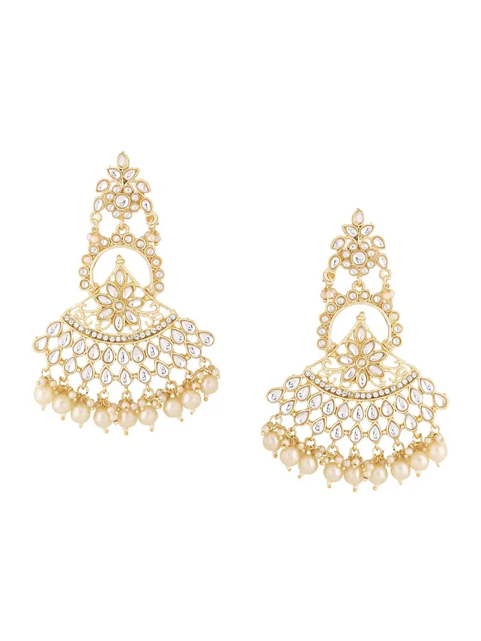 Earrings Yellow Chimes Yellow Chimes Earrings for Women Gold Toned Kundan Studded Multilayer Pearl Drop Dangler Earrings for Women and Girls Earrings Yellow Chimes Yellow Chimes Earrings for Women Gold Toned Kundan Studded Multilayer Pearl Drop Dangler Earrings for Women and Girls
