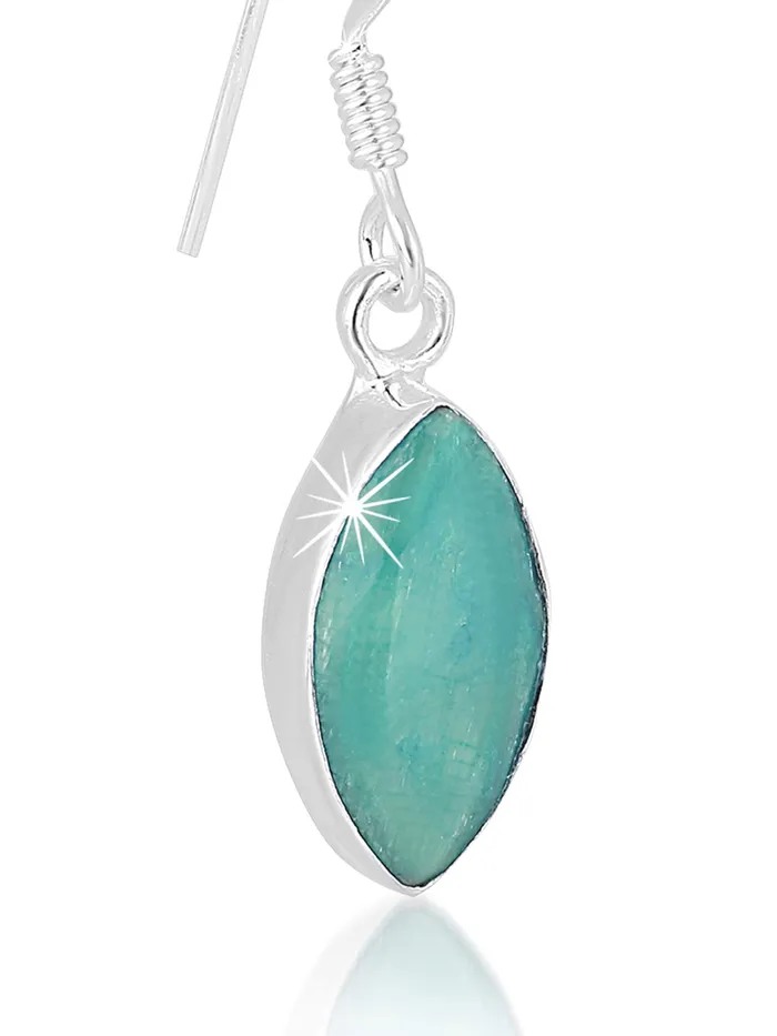 Earrings Yellow Chimes Yellow Chimes Gemstone Emerald Quartz 925 Sterling Silver Hallmark and Certified Purity Drop Earrings for Women and Girls