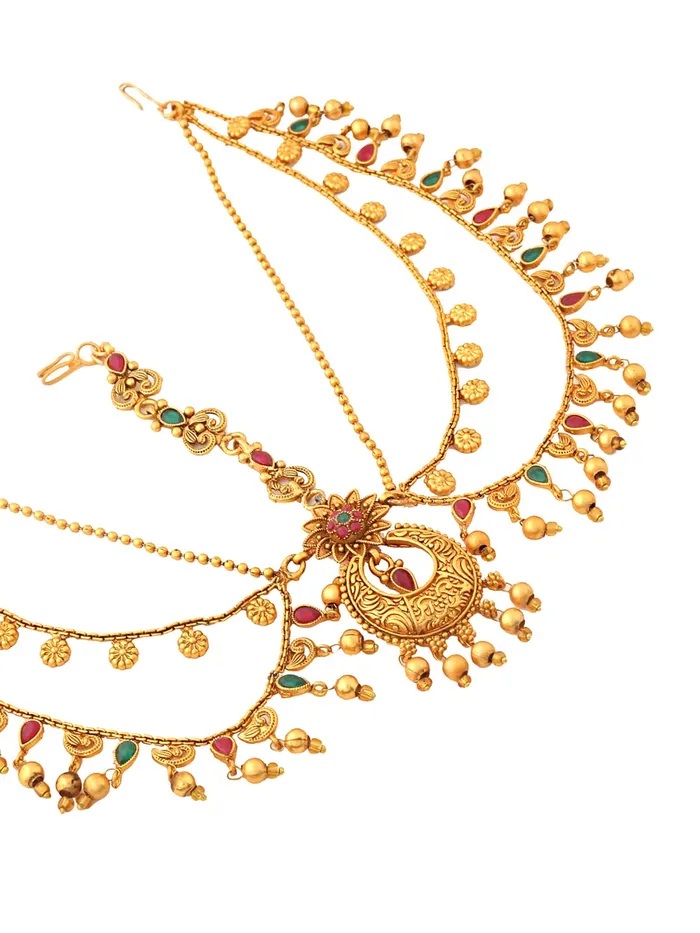 Earrings Yellow Chimes Yellow Chimes Head Chain For Women Gold Toned Bridal layered Beaded Traditional Mathapatti For Women and Girls Gold3 Earrings Yellow Chimes Yellow Chimes Head Chain For Women Gold Toned Bridal layered Beaded Traditional Mathapatti For Women and Girls Gold3