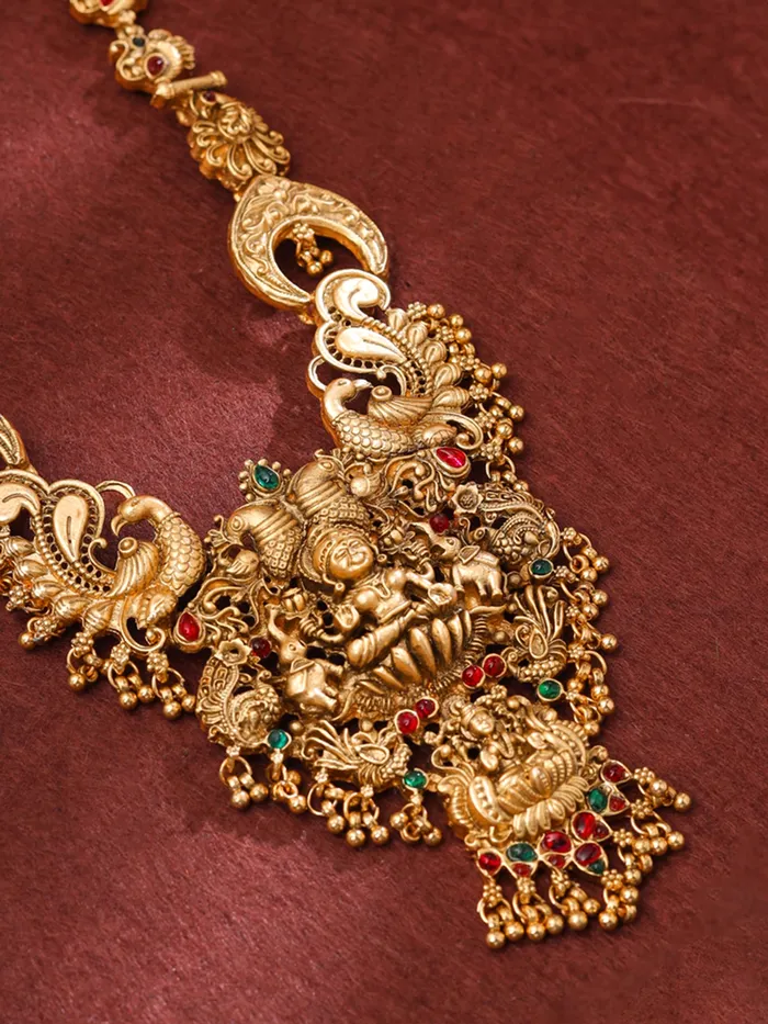 Earrings Yellow Chimes Yellow Chimes Jewellery Set For Women Ethnic Gold Plated Long Necklace Set for Women Traditional Temple Jewellery Sets For Girls Birthday Gift for Girls Women Anniversary Gift for Wife