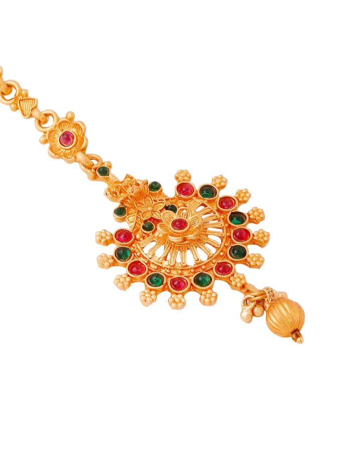 Earrings Yellow Chimes Yellow Chimes Maang Tikka For Women Traditional Bridal Golden Maangtikka Netichutti For Girls Gold Plated Ethnic MaangTika Birthday Gift for Girls Women Anniversary Gift for Wife Design 10