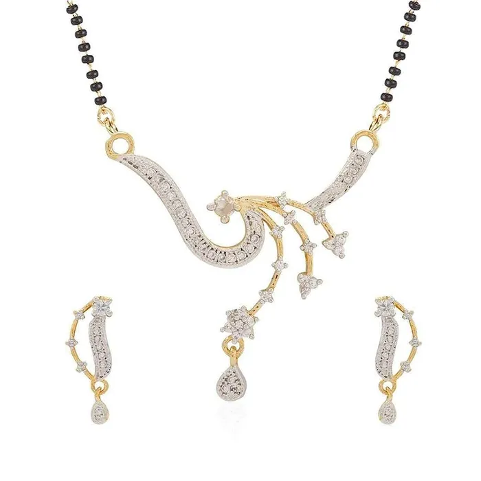 Earrings Yellow Chimes Yellow Chimes Necklace for Women and Girls Crystal Floral Designed Mangalsutra For Women Earrings Yellow Chimes Yellow Chimes Necklace for Women and Girls Crystal Floral Designed Mangalsutra For Women