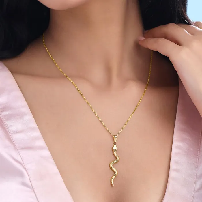Earrings Yellow Chimes Yellow Chimes Pendant for Women and Girls Fashion Golden Necklace for Women Western Stainless Steel Gold Plated Rock Punk Pendant Chain Necklace for Girls Birthday Gift for Girls Women