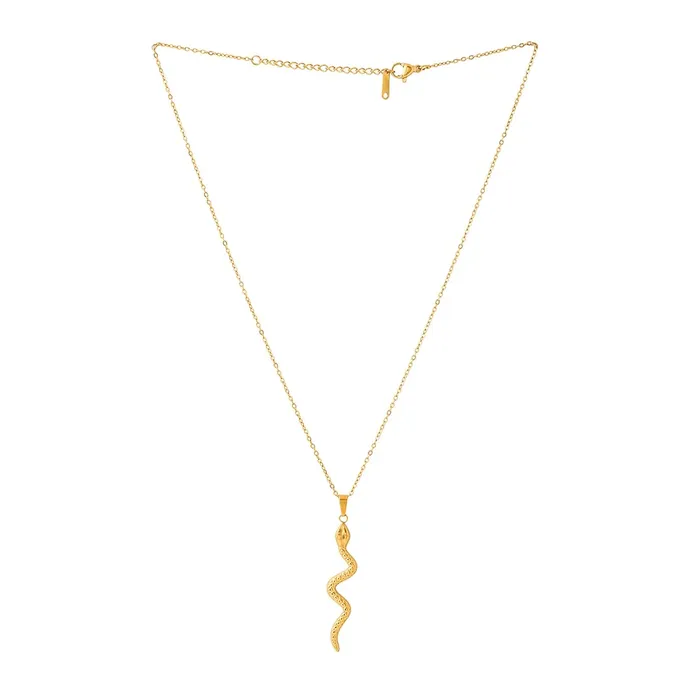 Earrings Yellow Chimes Yellow Chimes Pendant for Women and Girls Fashion Golden Necklace for Women Western Stainless Steel Gold Plated Rock Punk Pendant Chain Necklace for Girls Birthday Gift for Girls Women