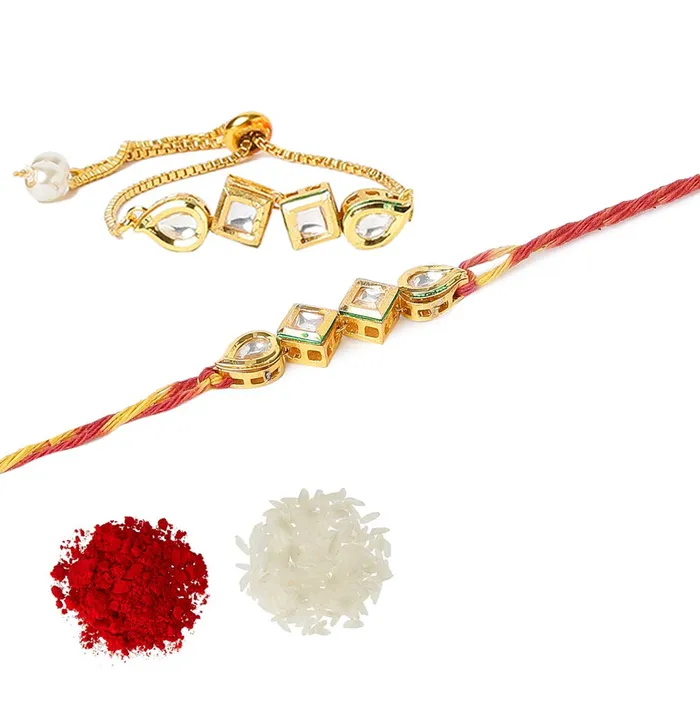 Earrings Yellow Chimes Yellow Chimes Rakhi for Brother and Bhabhi Gold Plated Kundan Bhaiya Bhabhi Rakhi Set Handmade Dori Worked Rakhi Combo of 2 PCs Men Rakhi Bracelet With Roli Chawal Earrings Yellow Chimes Yellow Chimes Rakhi for Brother and Bhabhi Gold Plated Kundan Bhaiya Bhabhi Rakhi Set Handmade Dori Worked Rakhi Combo of 2 PCs Men Rakhi Bracelet With Roli Chawal