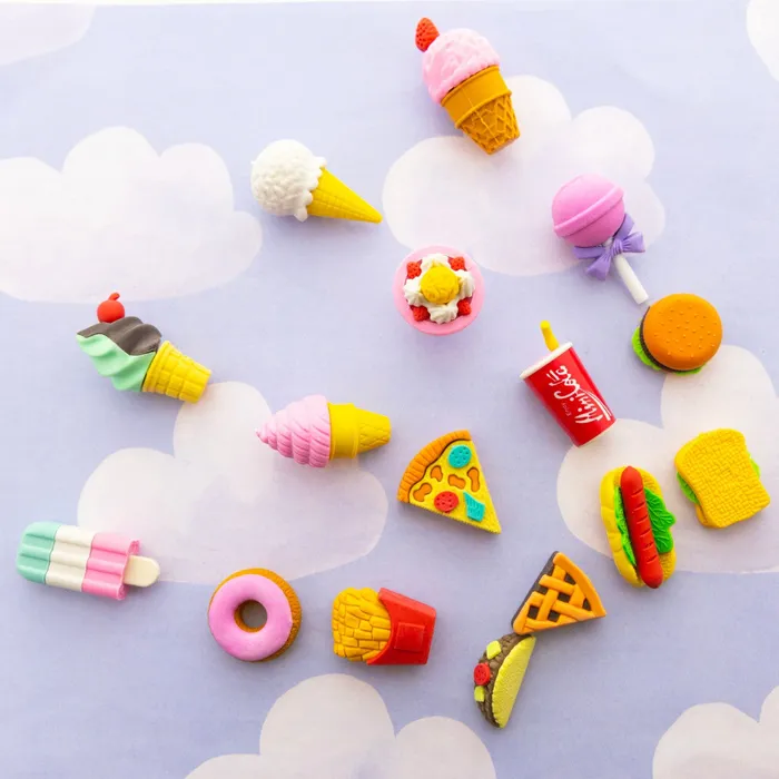 Earrings Zibbers Eraser Set 3D Snack Shop Assorted Earrings Zibbers Eraser Set 3D Snack Shop Assorted