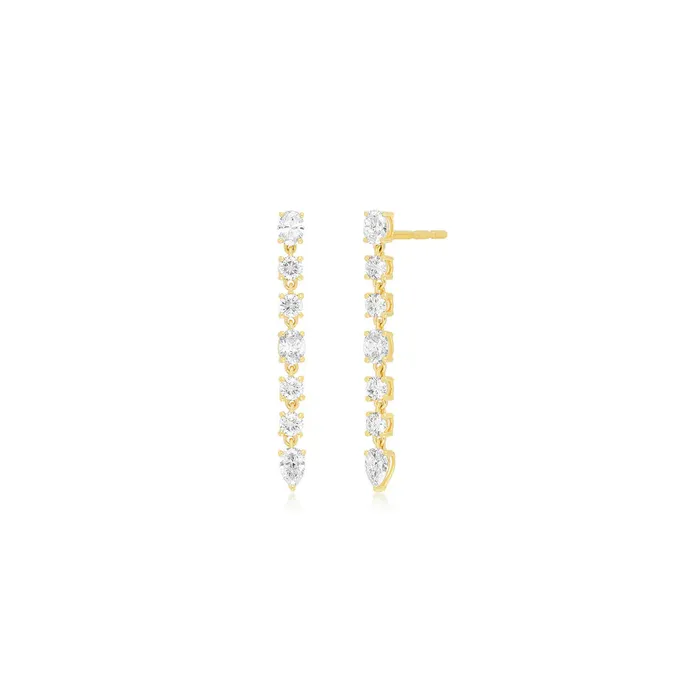 ef collection Earrings DIAMOND CARRIE DROP STUD EARRINGS
