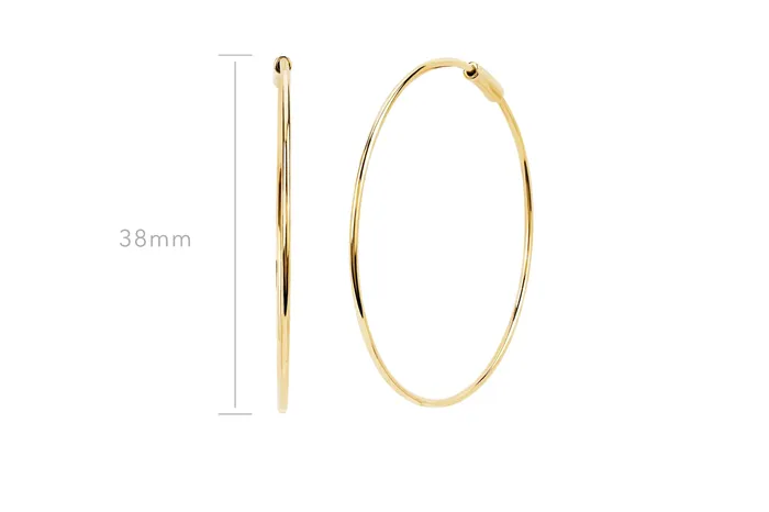 ef collection Earrings The Perfect Gold Hoop Earrings