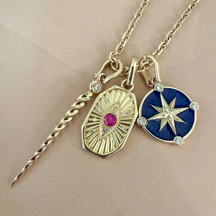 Evil Eve Oval Lingua Necklaces