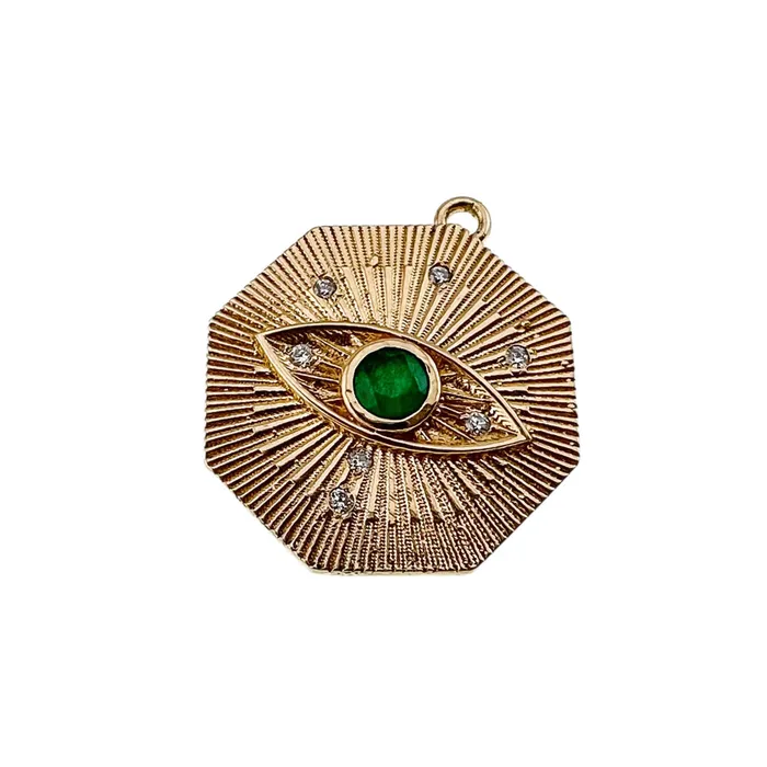 Evil Eye Octagon Lingua Necklaces
