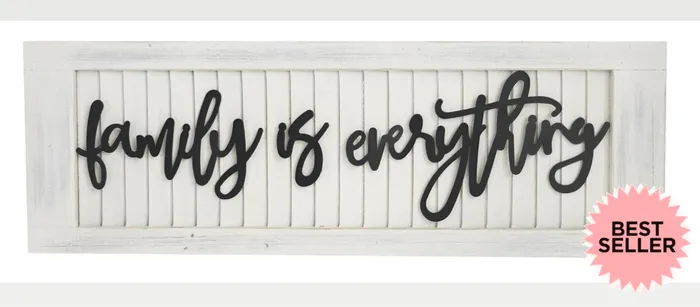 Family is Everything Sign Candlewick Gift Shop Necklaces