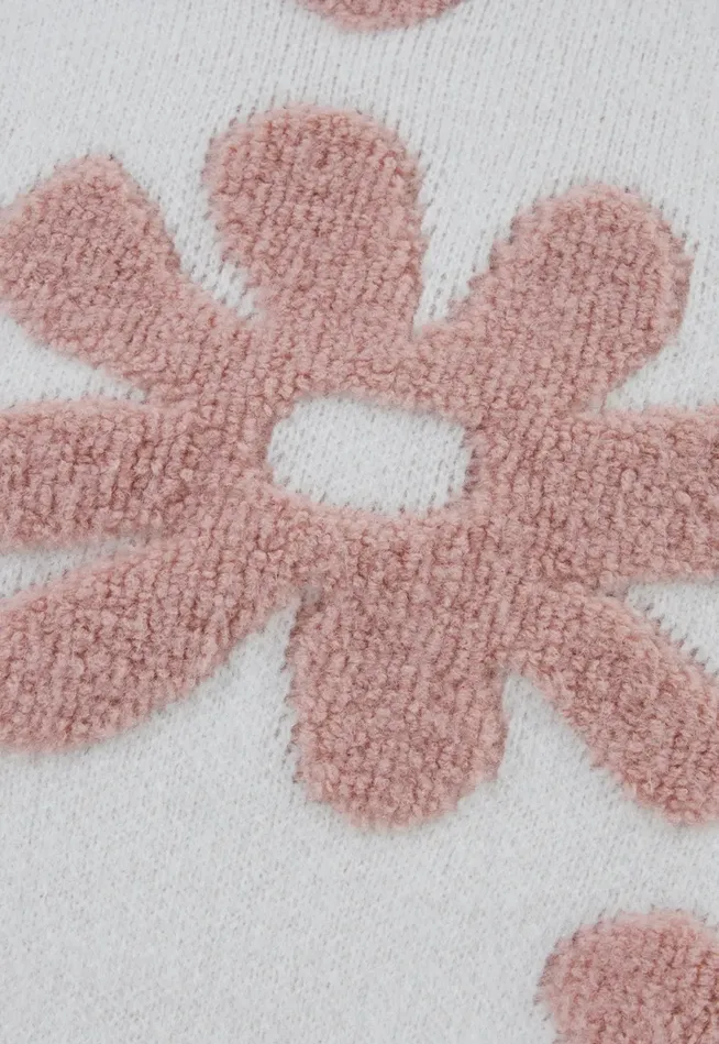 Floral Fuzzy Shoulder Sweater Lalaloo Rings