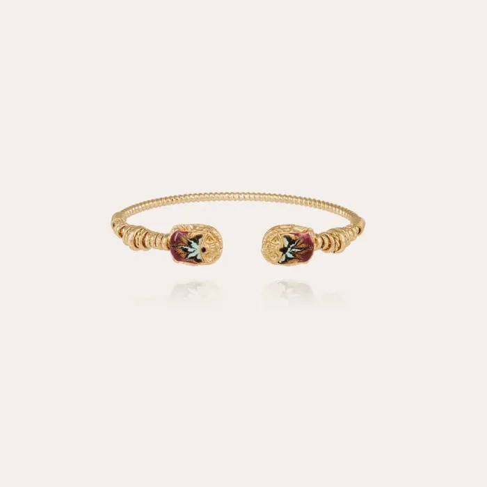 gas bijoux Bracelets Scaramouche Twist enamel bracelet gold