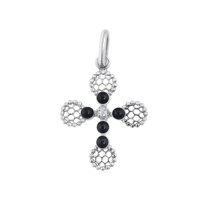Gigi Clozeau Necklaces Lace Cross Diamond Pendant