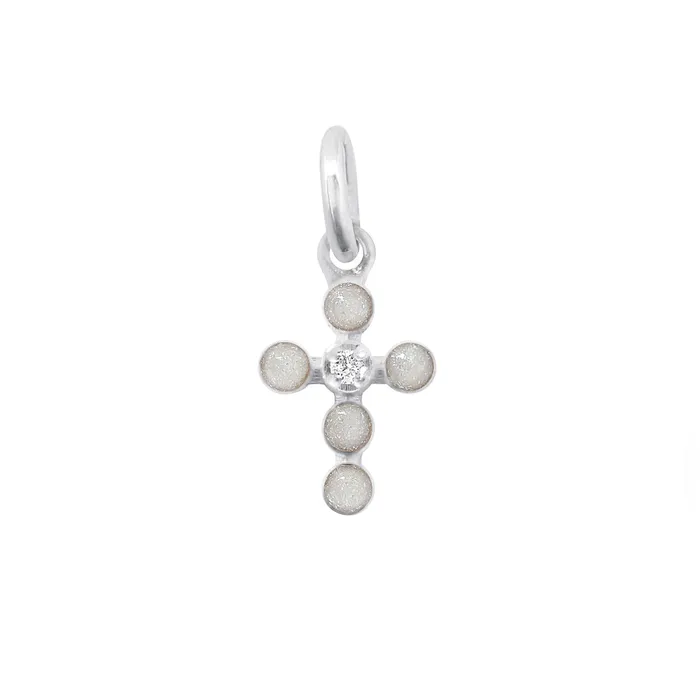Gigi Clozeau Pearled Cross Diamond Pendant Lapis Yellow Gold Necklaces
