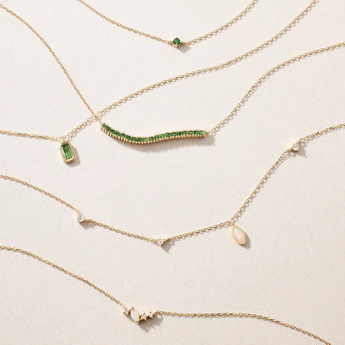 GLIMMER Tsavorite Necklace Piercing Studio Necklaces