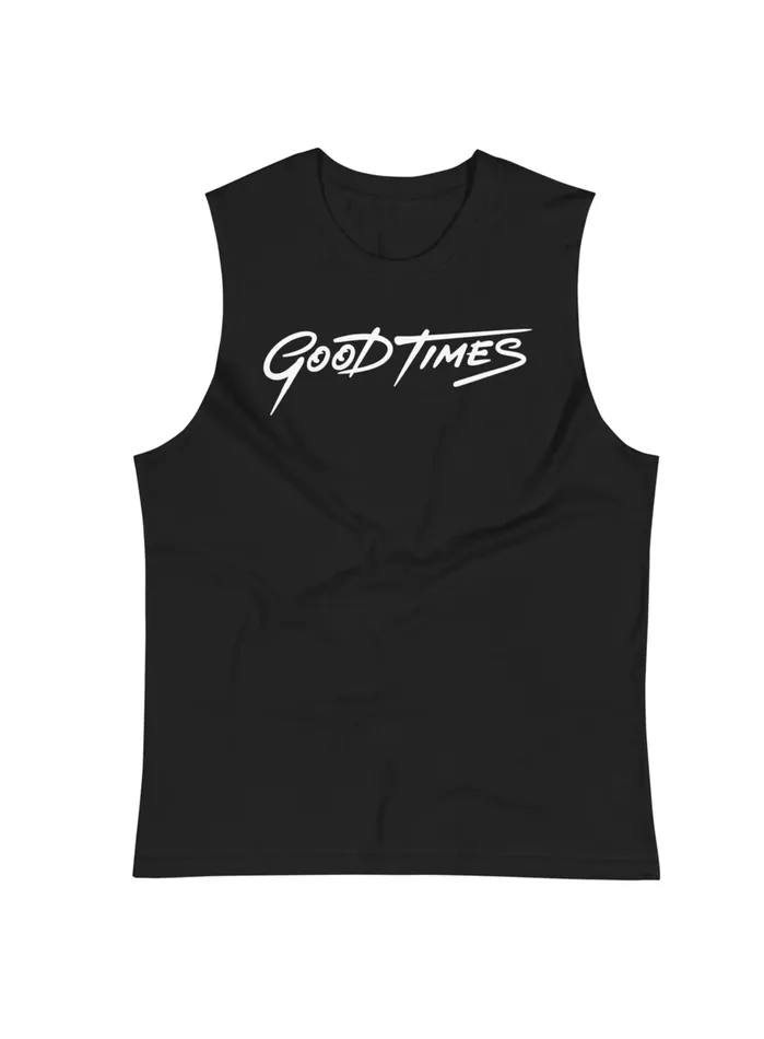 Good Times Black Muscle Shirt WE ARE ALL SMITH Rings