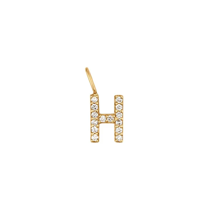 H Diamond Initial Charm AURELIE GI Charm Necklaces
