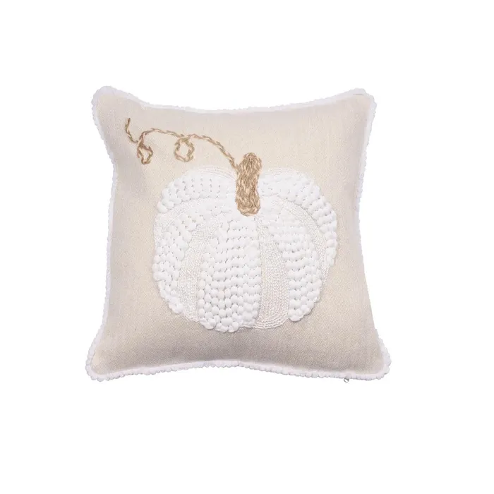 Harman Rings White Woven Pumpkin Cushion