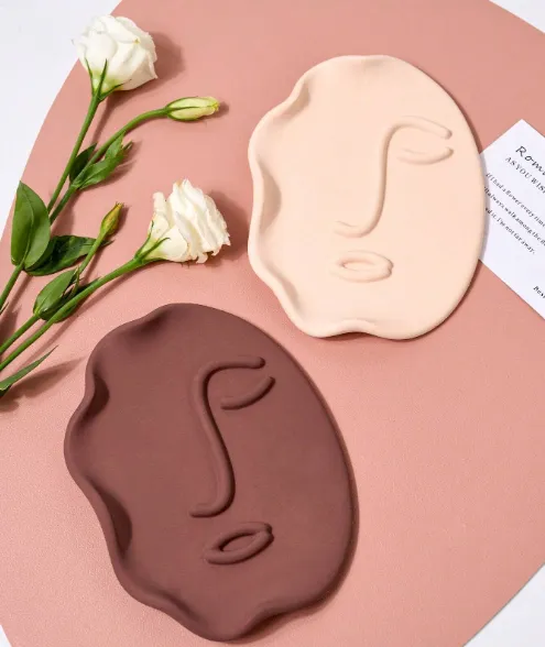 Human Face Shaped Silicone Tray Mold for Jesmonite Art RESIN ART HUB Necklaces
