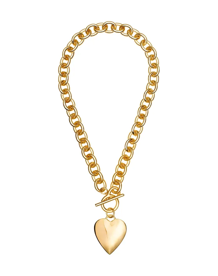 Janis Savitt Necklaces Heart Toggle Necklace