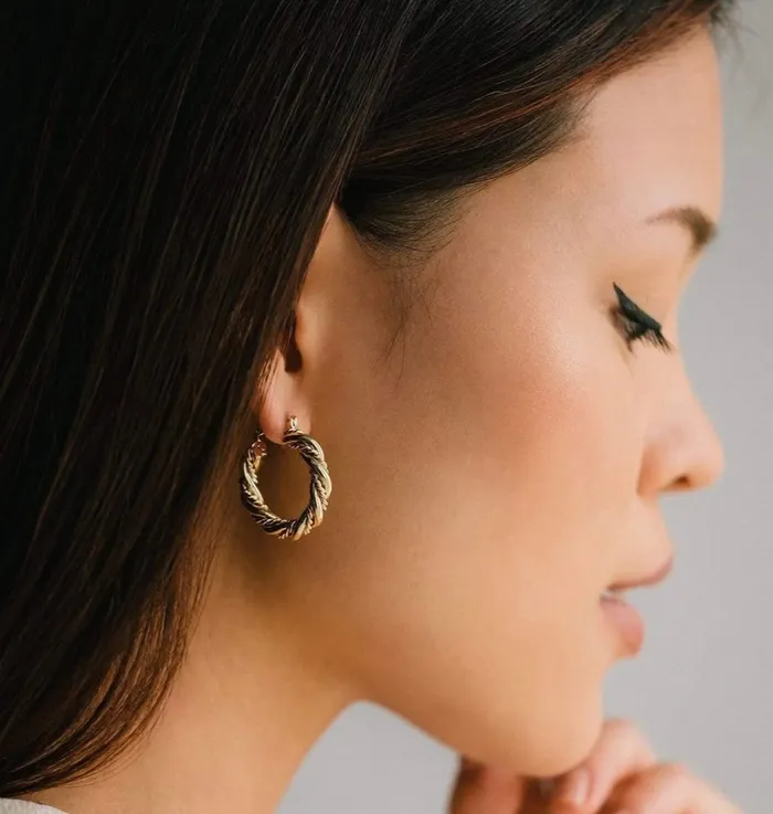 Jessie Hoop Earrings Gold Lovers Tempo Earrings