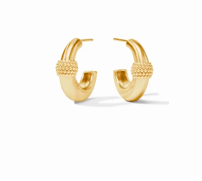JULIE VOS Earrings Beaded Station Hoop