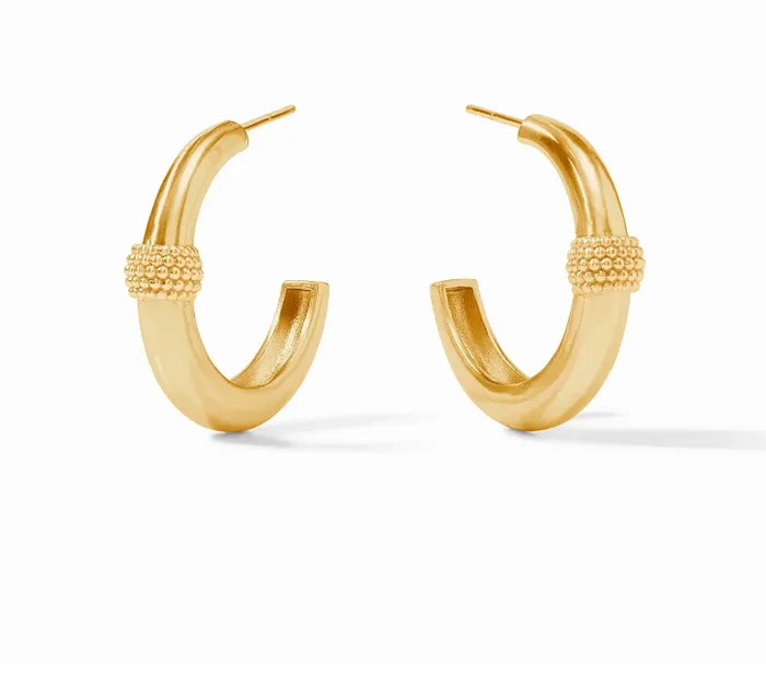 JULIE VOS Earrings Beaded Station Hoop