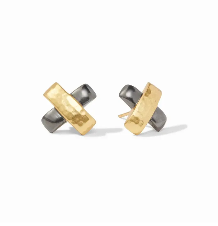 JULIE VOS Earrings Catalina X Stud Mixed Metal
