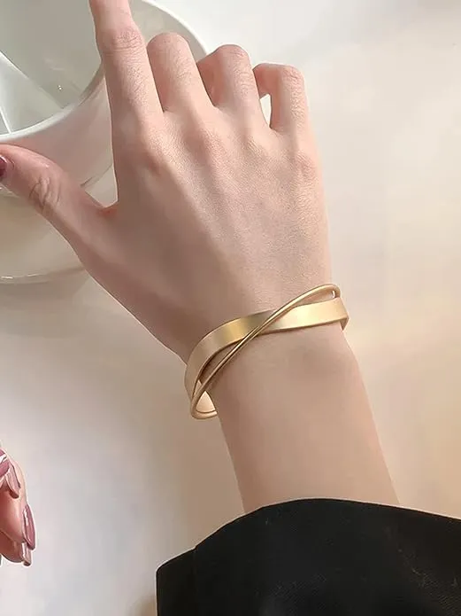 Kairangi Bracelet For Women Gold Toned Sophisticated Kada Bracelet For Women and Girls Kairangi Necklaces Kairangi Bracelet For Women Gold Toned Sophisticated Kada Bracelet For Women and Girls Kairangi Necklaces