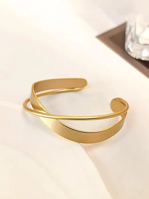 Kairangi Bracelet For Women Gold Toned Sophisticated Kada Bracelet For Women and Girls Kairangi Necklaces