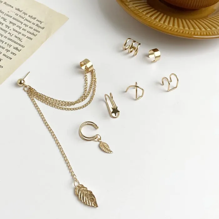 Kairangi Bracelets Kairangi Earrings for Women and Girls Fashion Gold Ear Cuff Set Silver Tone Ear Cuff Western Stainless Steel Combo Birthday Gift for Girls and Women Anniversary Gift for Wife Kairangi Bracelets Kairangi Earrings for Women and Girls Fashion Gold Ear Cuff Set Silver Tone Ear Cuff Western Stainless Steel Combo Birthday Gift for Girls and Women Anniversary Gift for Wife