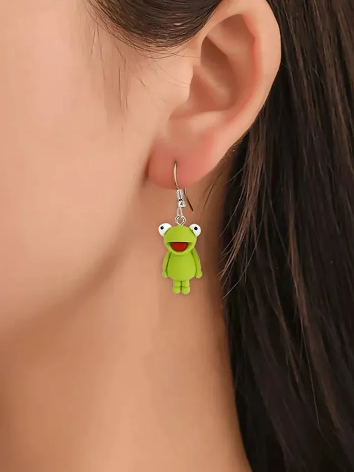 Kairangi Combo Earring For Women set Pack Of 6 Pairs Of Multicolor Cute Creature Charm Earrings For Women and Girls Yellow Chimes Earrings