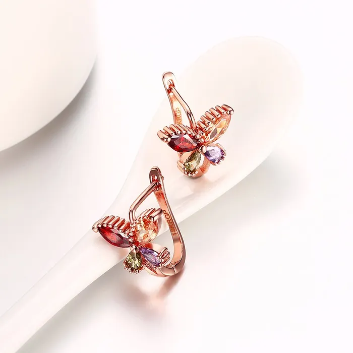 Kairangi Earrings for Women and Girls Multicolor Swiss AAA Zircons Crystal Studs Butterfly Designed Rose Gold Plated Clip On Stud Birthday Gift for girls women Anniversary Gift for Wife Kairangi Earrings Kairangi Earrings for Women and Girls Multicolor Swiss AAA Zircons Crystal Studs Butterfly Designed Rose Gold Plated Clip On Stud Birthday Gift for girls women Anniversary Gift for Wife Kairangi Earrings