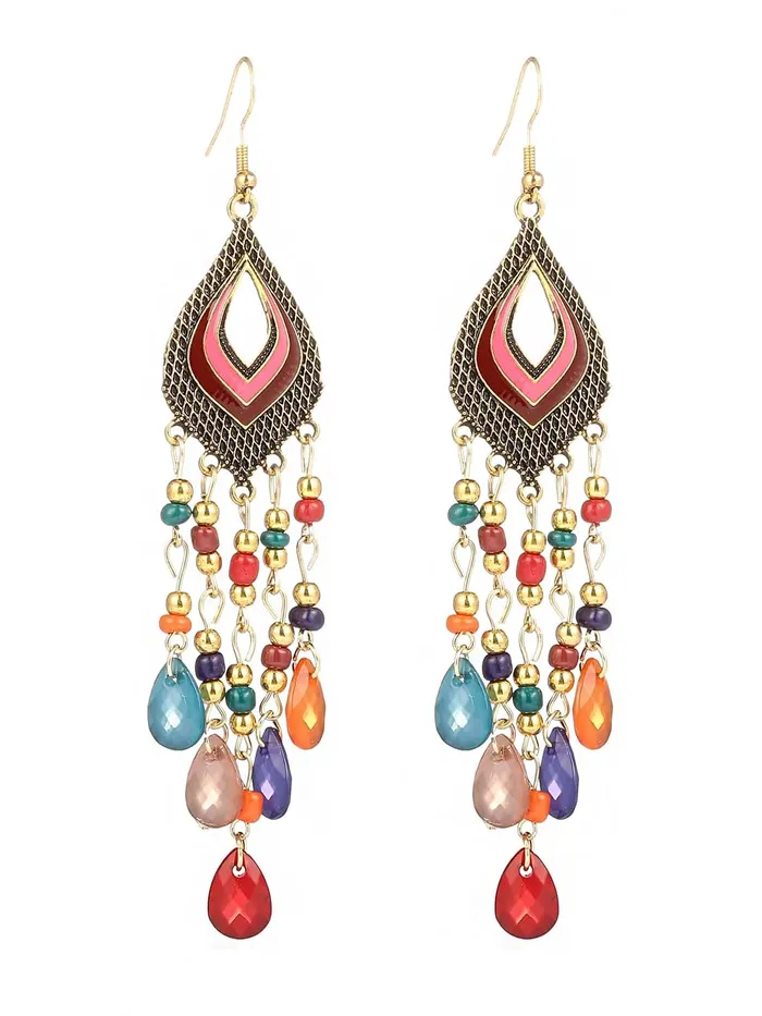 Kairangi Necklaces Kairangi Earrings for Women and Girls Fashion Multicolor Dangler Gold Plated Long Beaded Tassel Earrings Bohemia Dangler Earrings Birthday Gift for girls and women Anniversary Gift for Wife Kairangi Necklaces Kairangi Earrings for Women and Girls Fashion Multicolor Dangler Gold Plated Long Beaded Tassel Earrings Bohemia Dangler Earrings Birthday Gift for girls and women Anniversary Gift for Wife
