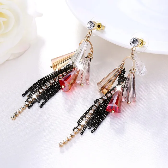 Kairangi Tassel Earrings for Women Crystal Fashion Tassels Earrings for Girls and Women Kairangi Earrings