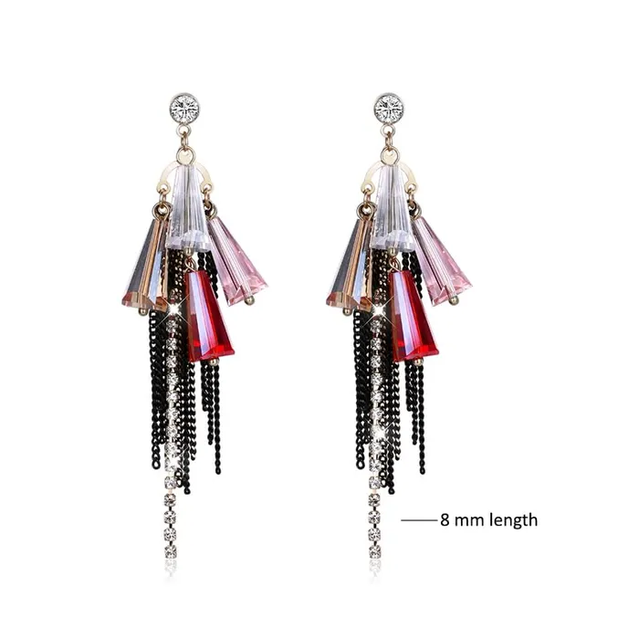 Kairangi Tassel Earrings for Women Crystal Fashion Tassels Earrings for Girls and Women Kairangi Earrings