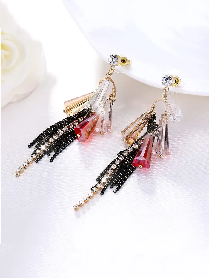 Kairangi Tassel Earrings for Women Crystal Fashion Tassels Earrings for Girls and Women Kairangi Earrings