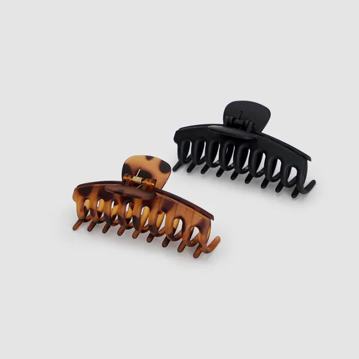 KITSCH Earrings bergrosse matte Klauenklammer 2teiliges Set KITSCH